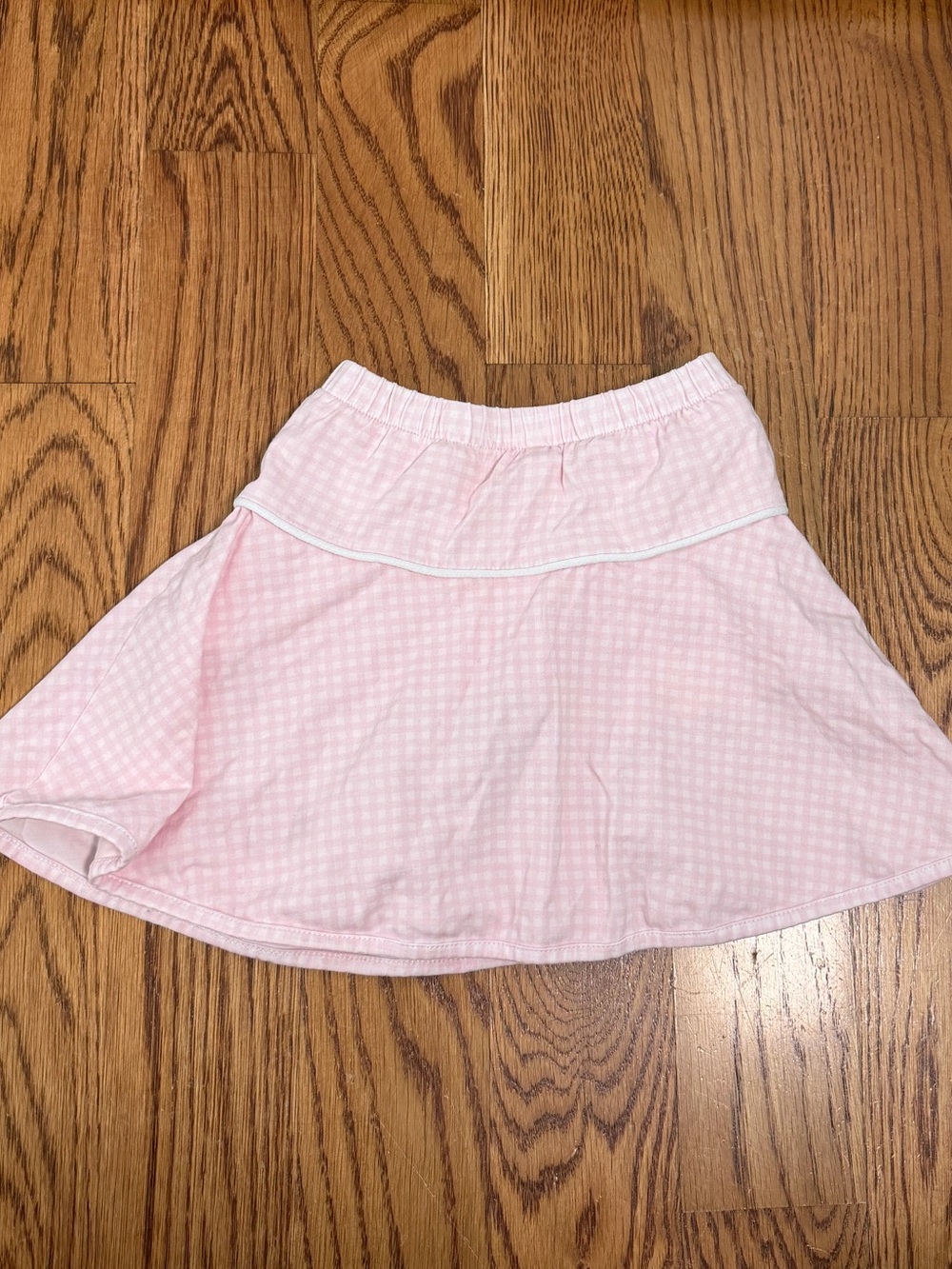 Stitchy Fish Pink Gingham Skirt Size 5 Athletic Play Condition Vacation